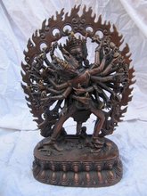 Estátua do budismo do tibet em bronze puro, estátua de yamantaka vajrabava 2024 - compre barato