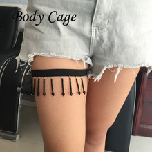 Body Cage 1pc Beading Thigh ornament Ligas Sexy Top Thigh Highs Garter Belt Stockings Bondage Lingerie Garter Belt Suspender Set 2024 - buy cheap