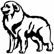 15.2*15.2CM Great Pyrenees Dog Cute Cartoon Animal Car Window Decoration Car Stickers Accessories C6-1709 2024 - buy cheap