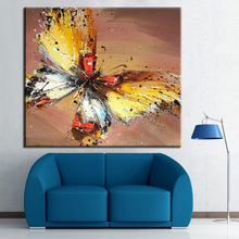 100% Handpainted Abstract Art Oil Painting Butterfly Beautiful Animal Paintings On Canvas Living Room Decor 2024 - buy cheap