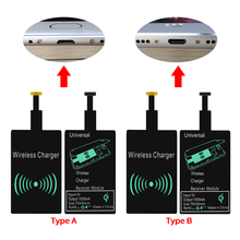 Conector de carregamento sem fio, iphone 7 6 6s 5 lg g7 v30 htc micro usb tipo c universal qi receptor adaptador de carregamento 2024 - compre barato