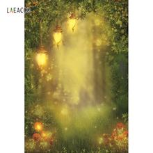 Laeacco Джунгли Лес фоны мечтательный зеленый свет трава в горошек пещера ребенок фотография фон для фотосъемки Фотостудия 2024 - купить недорого