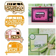 2 tipos de trolebuses de corte de Metal muere plantilla para bricolaje Scrapbooking decorativo papel gofrado de morir de corte de plantilla 2024 - compra barato