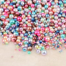 Cuentas de perlas de imitación de acrílico ABS, Multicolor, sin agujero, redondas, para fabricación de joyería, accesorios DIY, 4/6/8/10MM, 250 Uds. 2024 - compra barato