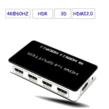HDMI сплиттер PUZHIJIE 4K 60 Гц 1x2 1x4 1x8, поддержка HDMI2.0 Ultra HD 3D 1080P HDCP 2,2 HDR HDMI сплиттер 1 в 4 выхода для HD ТВ ПК 2024 - купить недорого