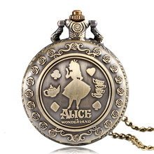 New Arrival Retro  Theme Bronze Quartz Pocket Watches Vintage Fob Watches Christmas Birthday Gift 2024 - buy cheap