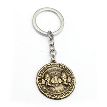 Game Vintage PS4 Uncharted The Lost Legacy Keychain Metal Jewelry Gold Coin Charm Chain Key Ring 2024 - buy cheap