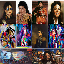 OUYIJIA-pintura de diamante 5D DIY Michael Jackson MJ, punto de cruz cuadrado completo, mosaico de diamantes de imitación 2024 - compra barato