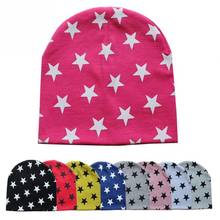Детская зимняя теплая спортивная шапка для малышей, вязаная шапка для малышей, Детская Верхняя шапка со звездой, шапка с принтом s 2024 - купить недорого