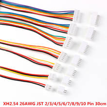10 комплектов, JST XH2.54 XH 2,54 мм, коннектор для кабеля, 2/3/4/5/6/7/8/9/10 Pin, Штекерный разъем, 300 мм, провод 26AWG 2024 - купить недорого