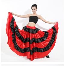 360 degree Spanish Bullfight Belly Dance Dress Skirt Long Flamenco Skirts Red Flamenco Dresses For Girls 2024 - buy cheap