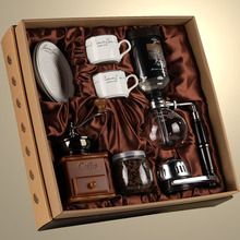Retro Coffee grinder Siphonic Manual coffee machine Set gift box Household glass Coffee maker 2024 - buy cheap