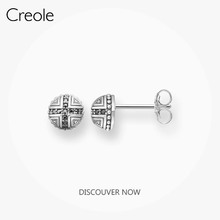 Ear Stud Earrings Cross Pave, 2019 Accessories Fashion Jewelry 925 Sterling Silver Rebel Street Punk Gift For Women Men 2024 - buy cheap