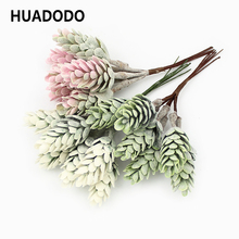 HUADODO-Mini Planta Artificial de 6 uds, flores artificiales, hierba de piña para decoración de plantas falsas hechas a mano 2024 - compra barato