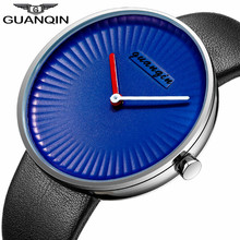Relógio de pulso estilo minimalista masculino, novo design em couro, simples, elegante, quartzo, moda masculina, presente 2024 - compre barato