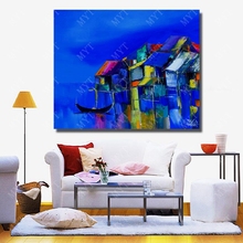 Cartoon Pictures Hand Painted Landscape  Oil Painting  Modern Canvas Art  Painting for Home  Decoration  Hang Pictures No Framed 2024 - buy cheap