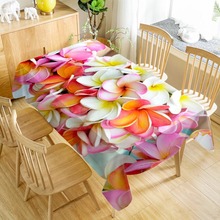 Plumeria Flower Tablecloth Cloth Thicken Oxford Rectangular Table Cloth for Wedding Customizable size 100X140cm/140X200cm 2024 - buy cheap