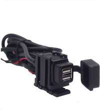 Dual USB Port 12V Waterproof Motorbike Motorcycle Handlebar Charger Adapter Power Supply Socket For Phone GPS MP4 DC 5V 2.1A 2024 - buy cheap