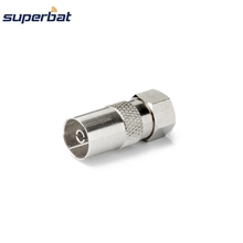 Superbat DVB-T TV-Tuner Antenna Adapter F Male to DVB-T Female RF Coaxial Connector 2024 - buy cheap