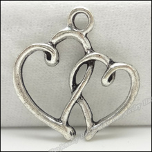 160 piezas Vintage encantos amor colgante plata tibetana aleación de Zinc ajuste pulsera collar DIY joyería de Metal 2024 - compra barato
