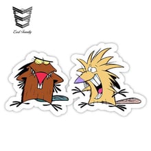 EARLFAMILY 13cm X 6.7cm 2 Two Angry Beavers Decal Funny Car Styling Car Stickers Vinyl Graphic Decor for Car Window Trunk 2024 - buy cheap