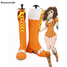 Disfraces de Cosplay de Seven Deadly Sins para mujer y niña, zapatos con diseño de serpiente Sin Envy y, zapatillas de plataforma con accesorios de fiesta, botas 2024 - compra barato