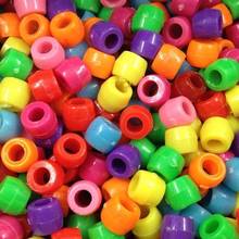 100pcs Mixed Color Round Tube Acrylic Spacer Beads 6x8mm For DIY Jewelry Making 2024 - buy cheap