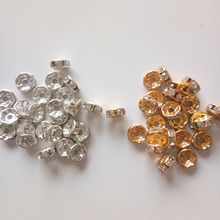 100 Uds 6/8/10mm DIY joyería hallazgos accesorios Rhinestone espaciador cuentas para cuentas de cristal bricolaje para la fabricación de joyas envío gratis 2024 - compra barato