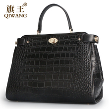 QIWANG Luxury Bags Designer women's Bags Belt Tote Handbag Lock Genuine Leather Belt Around Solid Luxury Bags Handbags 2024 - buy cheap