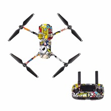 [M0052] adesivo de decalque para dji mavic pro, desenhos animados, corpo do drone + controle remoto + 3 baterias, capa com película de proteção 2024 - compre barato