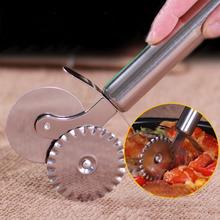 Kitchen Knife For Pizza Dough Pasta Pastry Stainless Steel Pizza Knife Double Wheels Hob Cutter 2024 - buy cheap