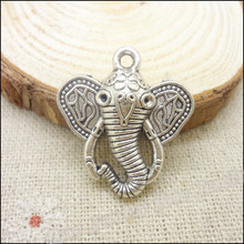 Free shipping!  22pcs Vintage Charms  Elephants  Pendant Antique silver Fit Bracelets Necklace DIY Metal Jewelry Making 2024 - buy cheap