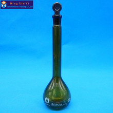 50ml brown volumetric flask Constant volume bottle flint glass brown flask volumetric Laboratory volumetric flask 2024 - buy cheap