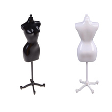 Creative gift fashionable Girls Fantasy Doll Display Gown Dress Form Clothes Mannequin Model Stand Rack Holder Black White 2024 - buy cheap