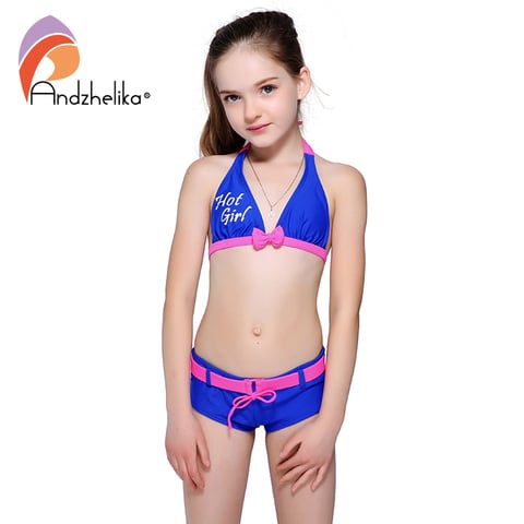 Andzhelika Bikini Girls Swimsuit Child Cute Bow Bikini Patchwork Sports For Girls Swimwear Children Bathing Suit Beach Kid Swim Buy Cheap In An Online Store With Delivery Price Comparison Specifications Photos