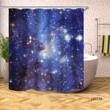 Cortina de banho a prova d'água para banheiro, cortina bela com céu estrelado roxo grande cobertura de banho 2024 - compre barato