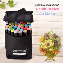 Finecolour EF102 Double Headed Soft Brush Alcohol Based Ink Marker Professional Sketch Painting Art Markers Pen 2024 - buy cheap