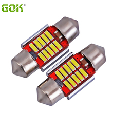 2 шт. светодиодный Купол гирлянда 4014 smd 10led без полярности Canbus c5w 31 мм гирлянда светодиодная лампа для европейского номерного знака 2024 - купить недорого