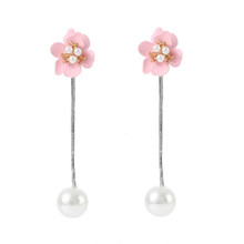 Pendientes largos de borlas para primavera y verano, Súper Hada, flores, perlas, temperamento coreano, Simple y versátil, novedad 2024 - compra barato