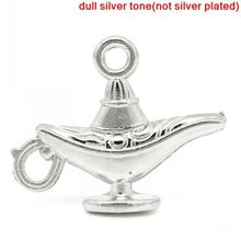 DoreenBeads Charm Pendants Magic Lamp Silver Color 22x18mm,50PCs 2024 - buy cheap