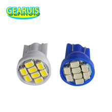 Lâmpadas led sem polar 8, smd 1206 3020 194 168 6v 6.3, led em branco azul amarelo vermelho para carro, lâmpadas de leitura indicadoras 100x t10 2024 - compre barato