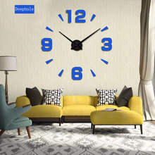 muhsein 2020 New simple 3d large modern digital wall clock diy design stickers home decoration wall stickers clock free shipping 2024 - buy cheap