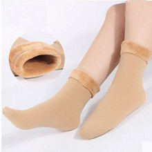 New Winter Warmer Socks Women Thicken Thermal Soft Casual Solid Winter Socks Seamless Velvet Boots Floor Socks for Female 2024 - buy cheap