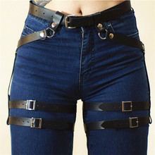 2019 New Sexy Women Leg Thigh Bondage Strap Garters Belt Punk PU Leather Harness Straps Fashion Adjustable Female Suspender Belt 2024 - buy cheap