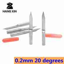 10PC 3.175mm Diameter of The Handle 20 Degree 0.2mm V Shape Carbide PCB Engraving Bits CNC Router Bit Tool Milling Cutters 2024 - buy cheap
