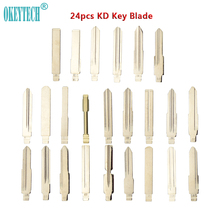 OkeyTech 24PCS/LOT Replacement Metal Blank Uncut Flip KD Remote Key Blades For KD900 Remotes KD B Series NB Series Remotes 2024 - buy cheap