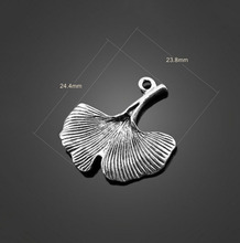 150pcs Antique Silver Fan Leaf Jewelry Charms Pendants -DIY Necklace Bracelet Metal Fashion Accessories 24.4 mm X 23.8 mm 2024 - buy cheap