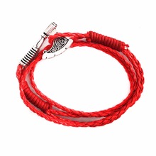 Nordic Myth Viking Axe Pendant Woven Leather Bracelet 2024 - buy cheap