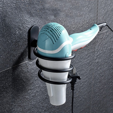 Organizador de secador de pelo montado en la pared, soporte en espiral, estante de aluminio para baño, almacenamiento, accesorios de baño 2024 - compra barato