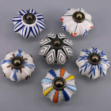 1x Vintage Furniture Knobs Ceramic Cupboard Cabinet Drawer Door Pull Handles 2024 - buy cheap